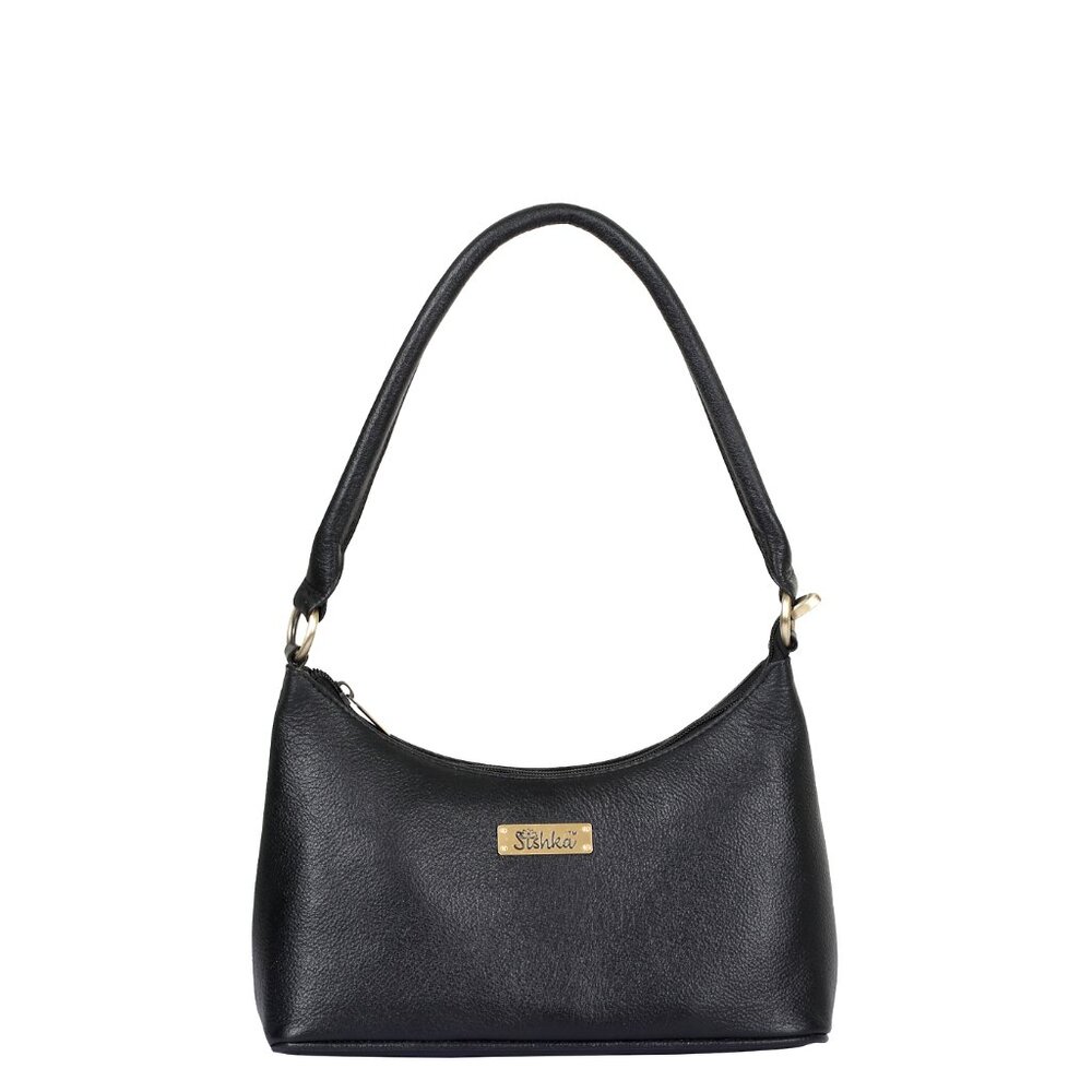 Genuine Leather Black Hobo Bag – Tote Shoulder bag, Leather Satchel, Handbag